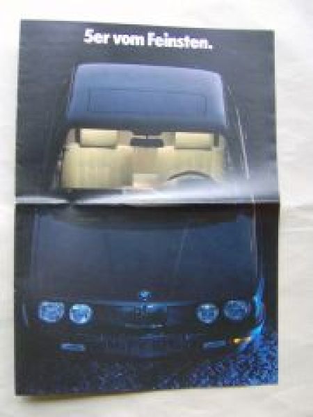 5er vom Feinsten 520i Kat 525e Kat 524td E28 Edition September 1986
