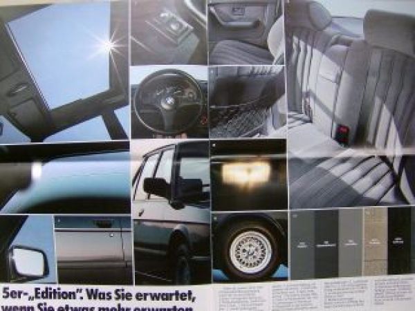 5er vom Feinsten 520i Kat 525e Kat 524td E28 Edition September 1986
