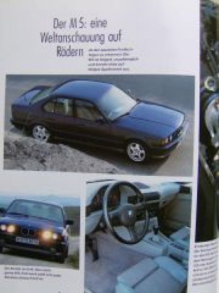 BMW Magazin 2/1992 M5 3.8 E34, 850i E31 in Texas,730i V8 E32
