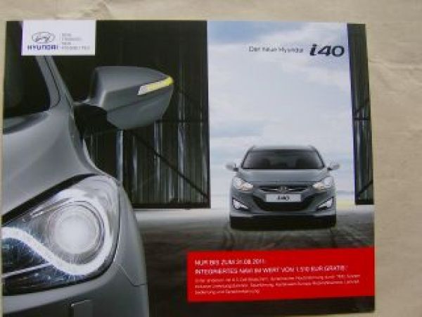 Hyundai i40 Vorabprospekt Juli 2011 NEU