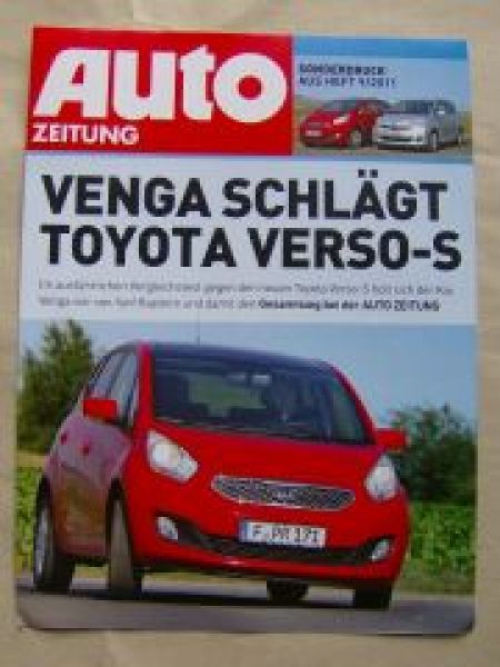 Auto Zeitung 9/2011 Kia Venga vs. Toyota Verso-S