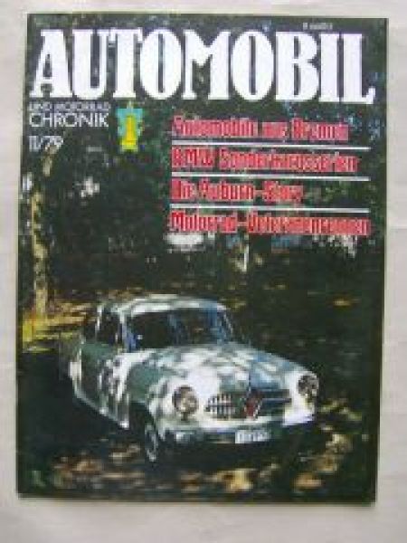Automobil und Motorrad Chronik 11/1979 BMW Sonderkarosserien