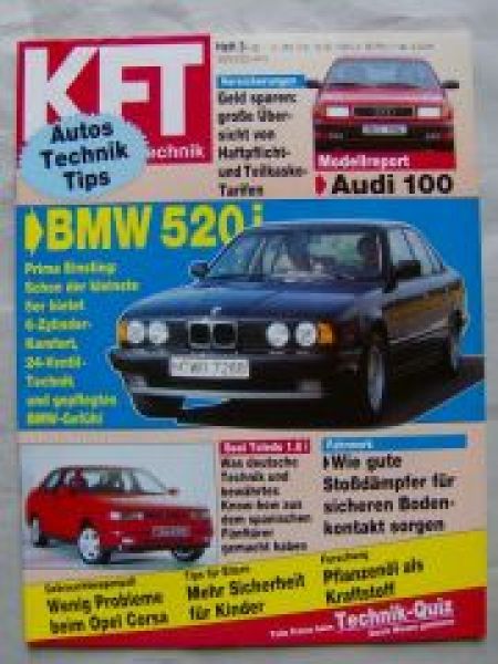KFT 3/1992 BMW 520i E34, Audi 100 C4,325i Coupè E36