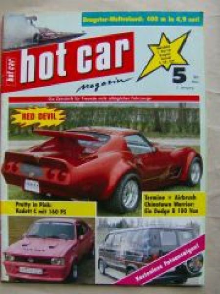 hot car 5/1990 Corvette, Kadett C, Dodge B 100 Van