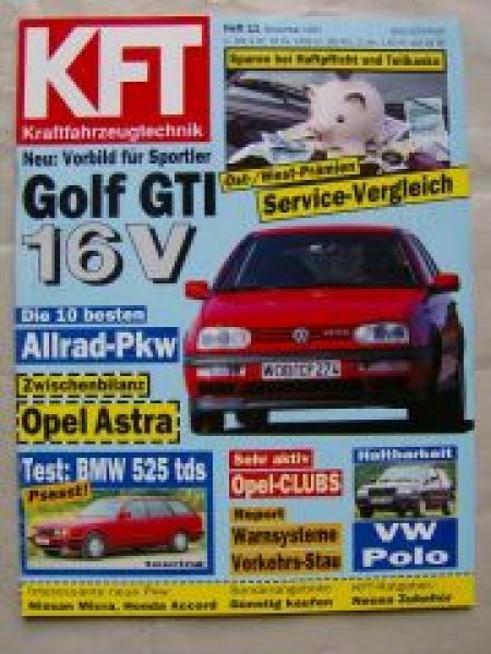 KFT 11/1992 VW Golf GTI 16V, BMW 525tds E34 Touring,VW Polo