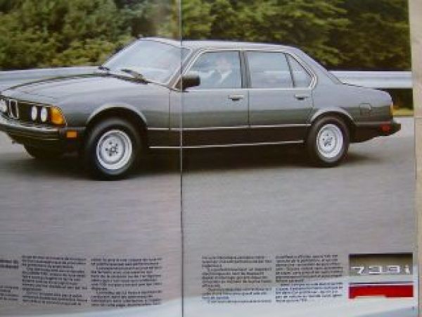 BMW 733i E23 USA Prospekt März 1984 Rarität