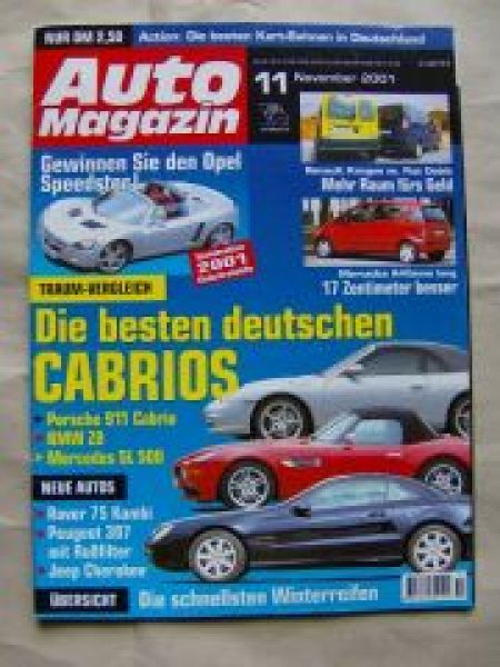 Auto Magazin 11/2001 BMW Z8 vs. SL500 BR230 vs. 911 Cabrio (997)