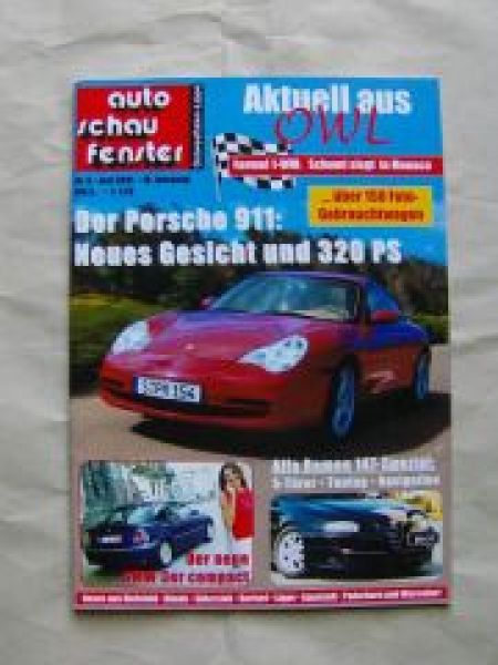 auto schau fenster 6/2001 3er Compact E46,Alfa 147,Porsche 911 (