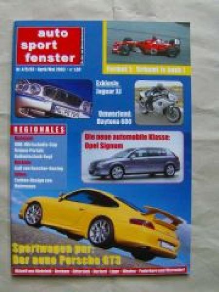 auto sport fenster 4/5 2003 Porsche 911 GT3, Signum, Jaguar XJ