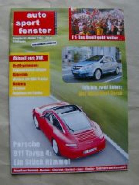 auto sport fenster 10/2006 Porsche 911 Targa4 (997),Epica,Adiamo