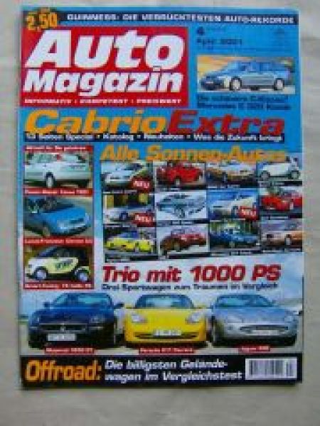 Auto Magazin 4/2001 Maserati 3200GT vs. 911 Carrera vs. Jaguar X