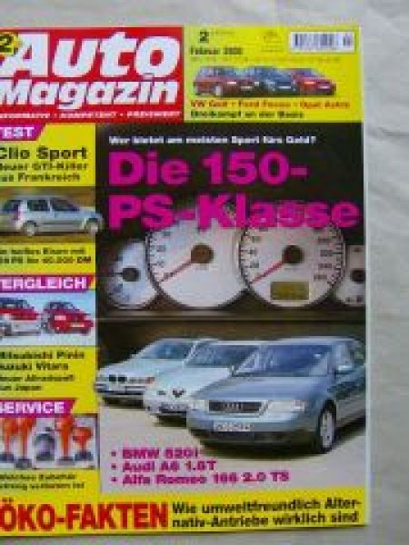 Auto Magazin 2/2000 VG: BMW 520i E39 vs. A6 1.8T vs. 166 2.0TS