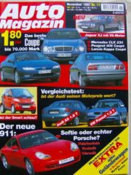 Auto Magazin 11/1997 Jaguar XJ V8, Volvo V70R AWD, Porsche 911 C