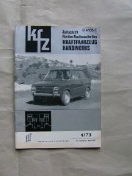 kfz Zeitschrift für den Nachwuchs des Kraftfahrzeug Handwerks 4/