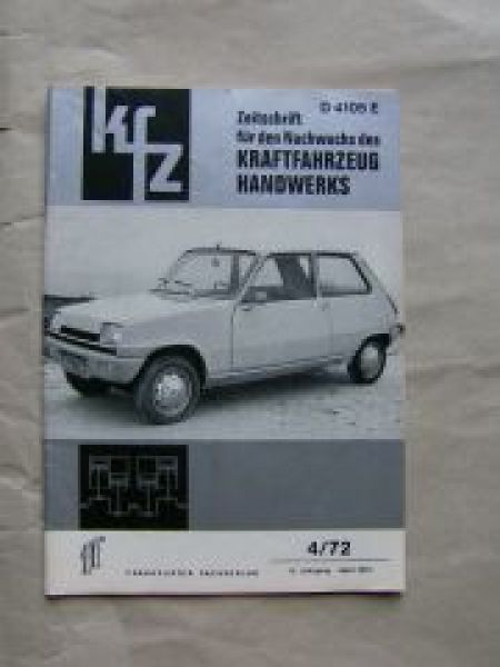 kfz Zeitschrift für den Nachwuchs des Kraftfahrzeug Handwerks 4/