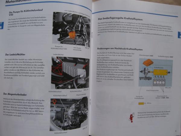 VW 1,4l 90KW TSI Motor mit Turbolaufladung Konstruktion & Funktion SSP 405