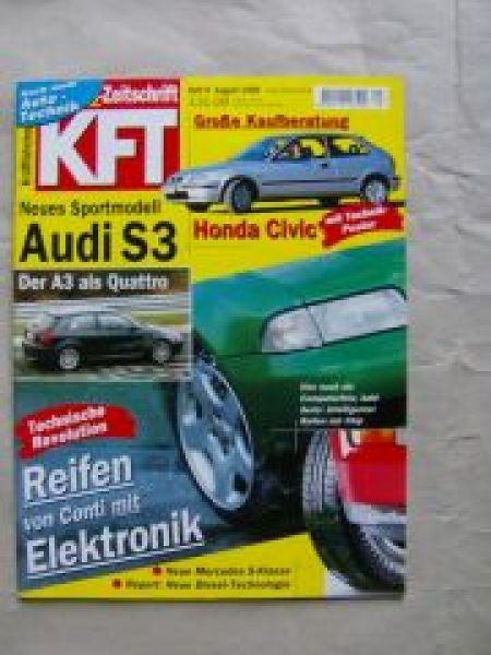 KFT 8/1998 AUdi S3, Honda Civic Kaufberatung,Zender