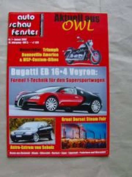 auto schau fenster 1/2002 Bugatti EB 1.4 Veyron, Audi Avantissim