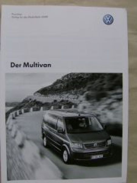 VW T5 Multivan +Startline +PanAmericana+Highline Mai 2008
