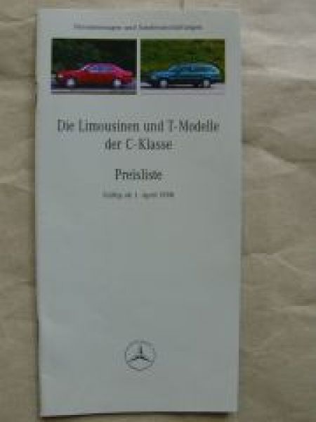 Mercedes Benz Limousine T-Modelle C-Klasse W202 +AMG 4/1998