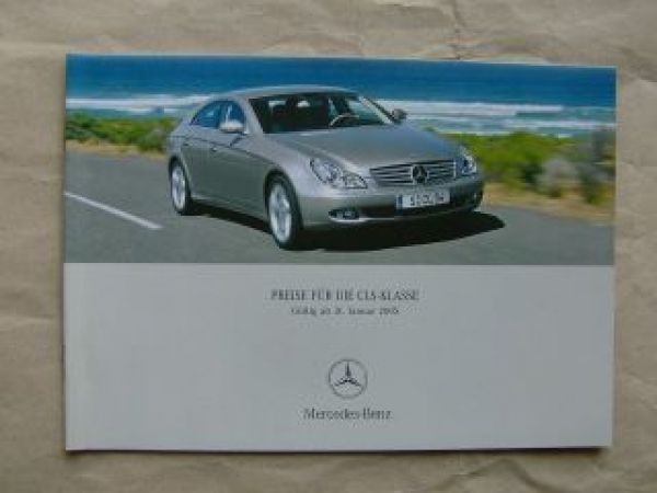 Mercedes Benz Preisliste CLS-Klasse BR219 31.Januar 2005