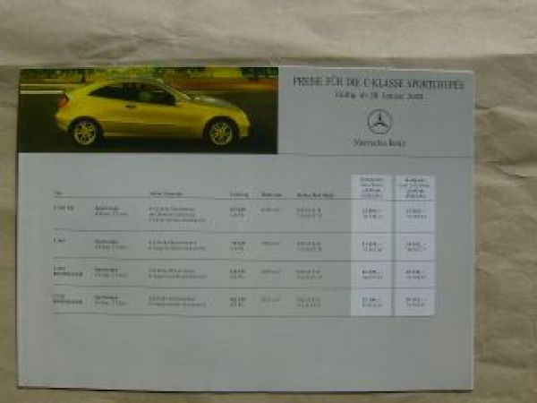 Mercedes Benz C-Klasse Sportcoupès 28.Januar 2002