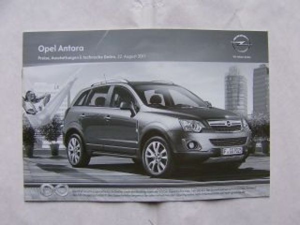 Opel Antara Prospekt November 2010 +Preisliste NEU