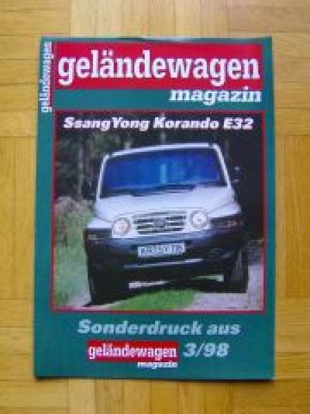 geländewagen magazin 3/1998  Ssang Yong Korando E32 Test