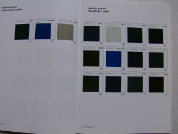 VW Lacke, Sitzbezüge und Dekore Modelljahr 2011 Intern