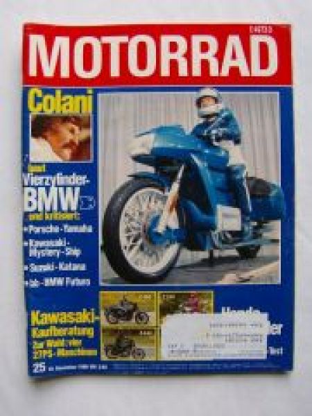 Motorrad 25/1980 Kawasaki Kaufberatung,BMW 4-Zylinder,Z400