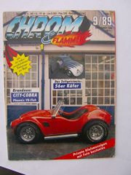 Chrom & Flammen 9/1989 City Cobra Phoenix V8 Floh, 56er Käfer,VW