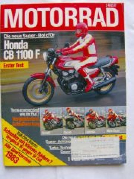 Motorrad 1/1983 Honda CB 1100F, Benelli Ducati Laverda Moto Guzz