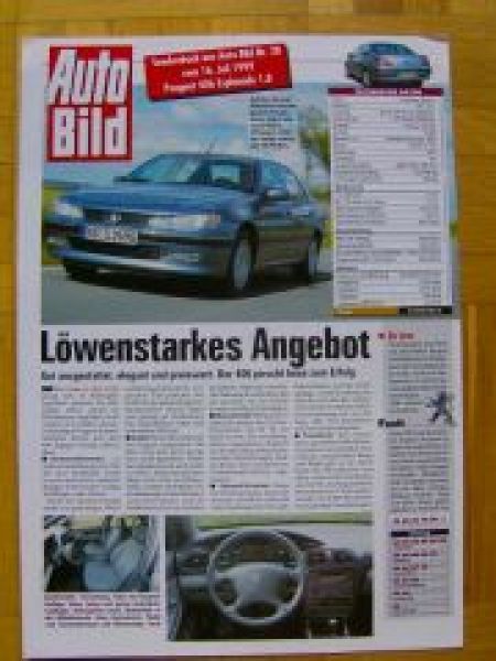 Auto Bild 28/1999 Peugeot 406 Esplanade 1.8