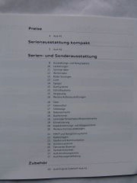 Audi Preisliste A1 Benziner/Diesel 4.August 2011 NEU