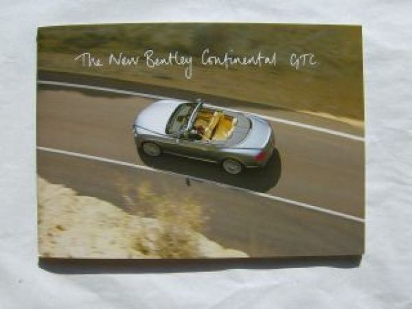 Bentley Continental GTC Pressemappe September 2011