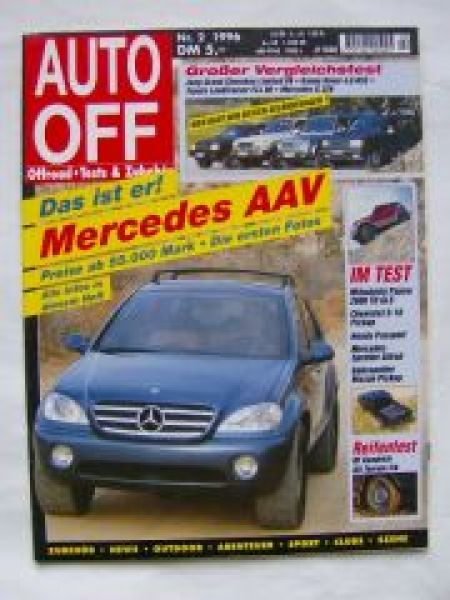 AUTO OFF 2/1996 Mercedes Benz AAV, Vergleich G320 vs. Range Rove