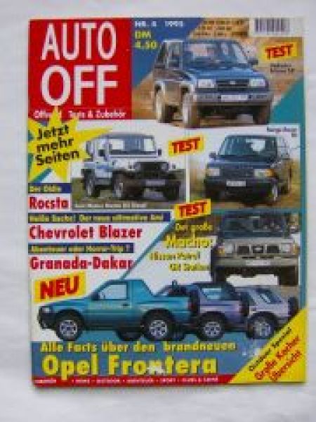 Auto Off 4/1995 Opel Frontera, Range Rover TD, Asia Motors Rocst