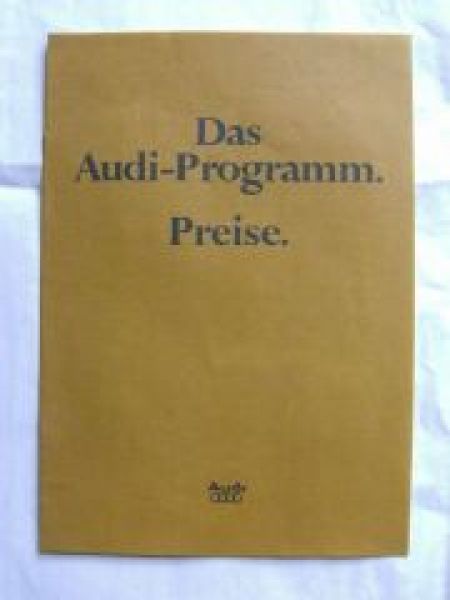 Audi Programm 50 80 100 Typ 43 C2 1.August 1977 Rarität