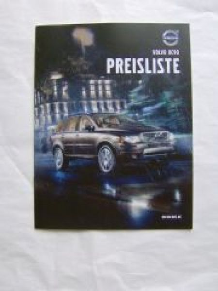 Volvo XC90 Preisliste Oktober 2011 NEU