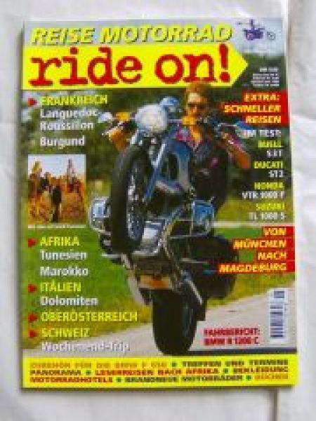 ride on! Reisse Motorrad 5/1997 BMW R 1200C,Buell S3T, Ducati ST