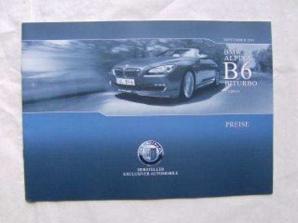 Alpina B6 Biturbo Cabrio F12 September 2011 NEU