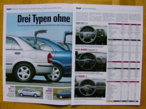 Auto Bild 45/2000 Seat Toledo 1.6 Stella im Vergleich mit..