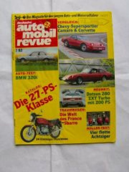 deutsche automobil revue 7/1983 BMW 320i E30, Franco Sbarro, Dat