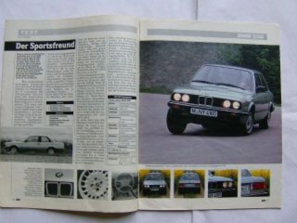 deutsche automobil revue 7/1983 BMW 320i E30, Franco Sbarro, Dat