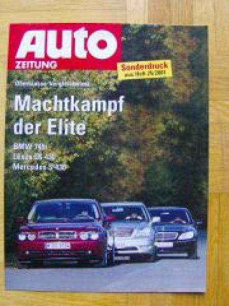 Auto Zeitung 25/2001 BMW 745i E65 Lexus LS430 Mercedes S430 W220