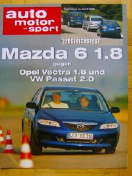 AMS 21/2002 Mazda 6 1.8 gegen Opel Vectra 1.8 und VW Passat 2.0