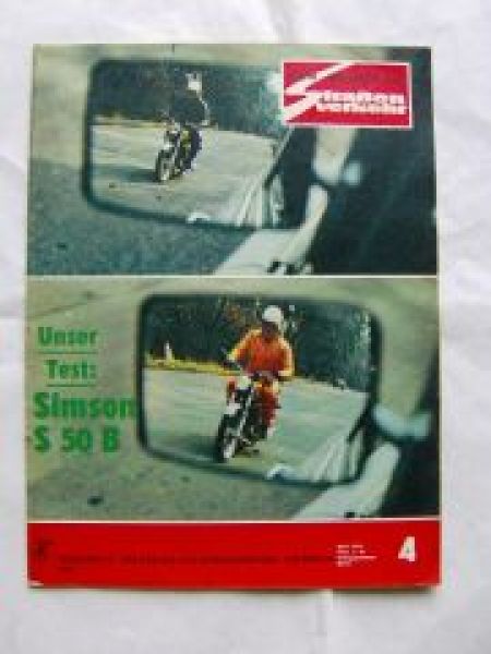 Der Deutsche Straßenverkehr 4/1975 Test Simson S 50 B