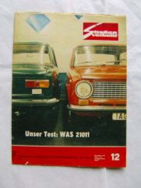 Der Deutsche Straßenverkehr 12/1975 Test: WAS 21011,Moskwitsch-V