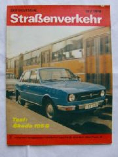 Der Deutsche Straßenverkehr 10/1978 Test Skoda 105S