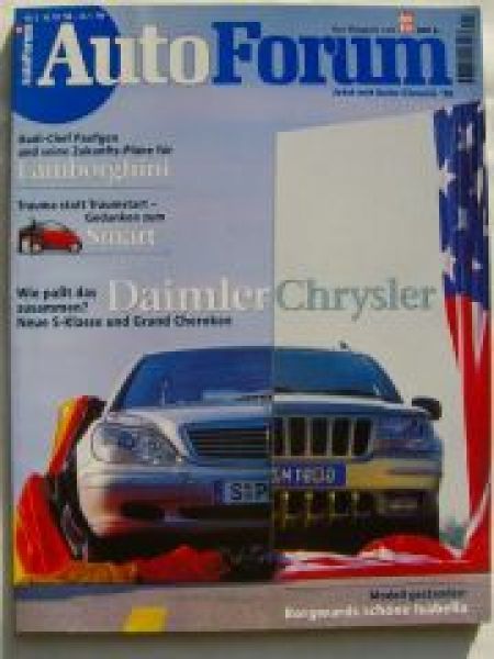 Auto Forum 5/1998 Daimler Chrysler, smart,Audi TT 1.8T quattro v
